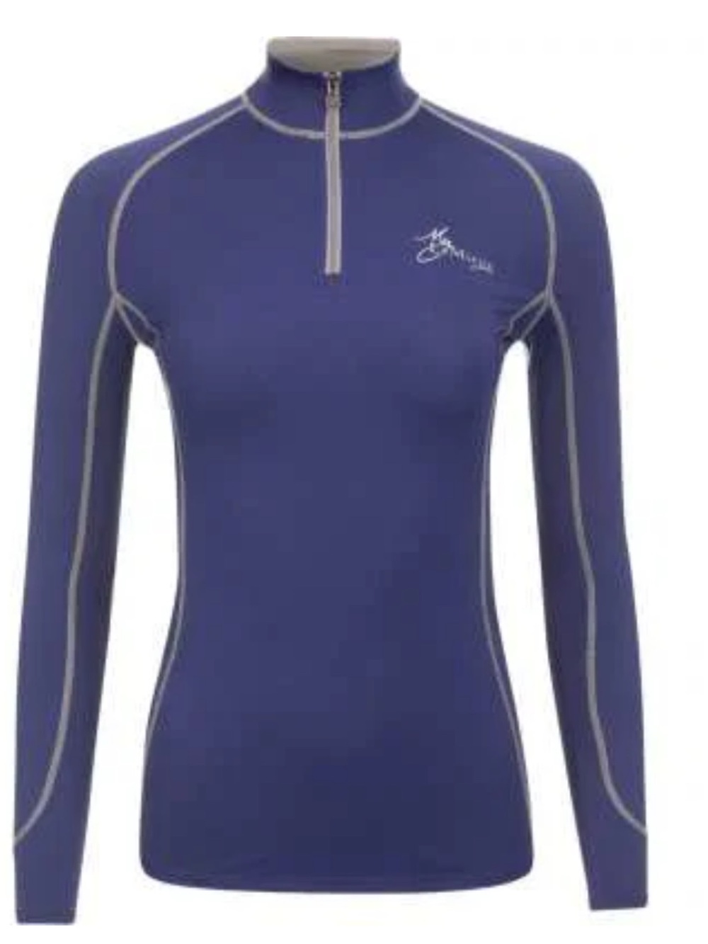 LeMieux Ladies Base Layer Quarter Zip Long Sleeve Shirt Ink Blue Size X-Large